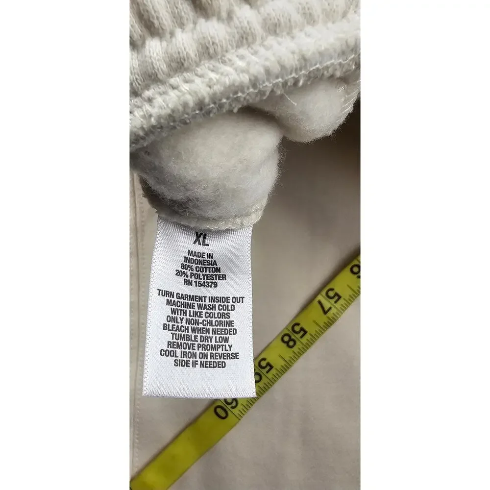 NWOT fleece lined neutral drawstring waist joggers warm winter lounge pants XL
